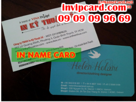 In nhanh name card, in nhanh một mặt hai mặt tại Phú Nhuận