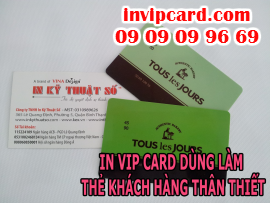 In VIP card dùng làm thẻ khách hàng thân thiết