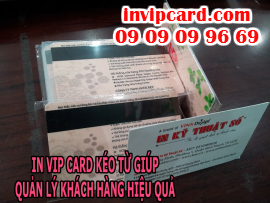 In Vip card kéo từ giúp quản lý khách hàng VIP hiệu quả